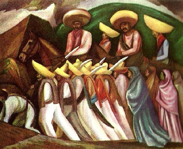Jose Clemente Orozco zapatistas oil painting image
